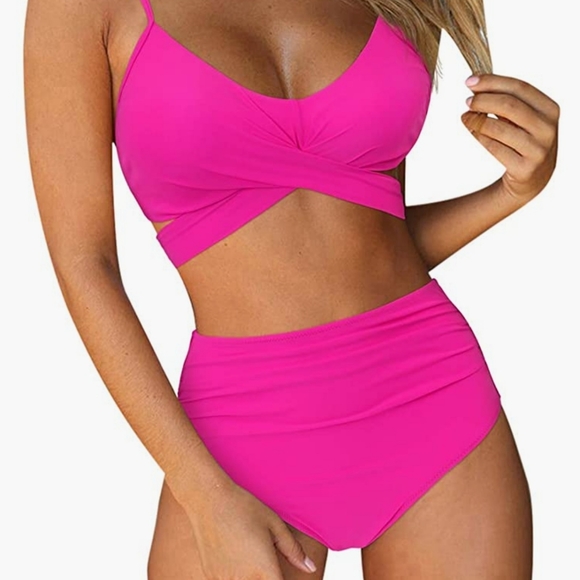 Brand New High-waisted Two-Piece Bathing Suit - Picture 1 of 3